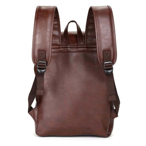 Men's Crazy Horse Leather Large Capacity Backpack