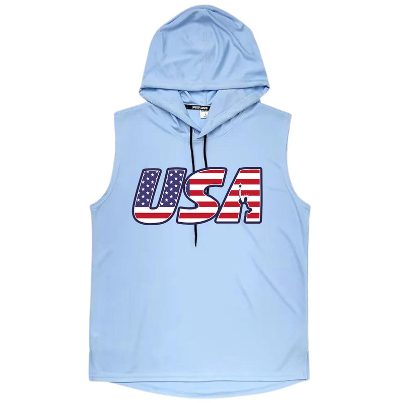 USA SOLID COLOR SLEEVELESS TOP WITH A PULLOVER TANK TOP