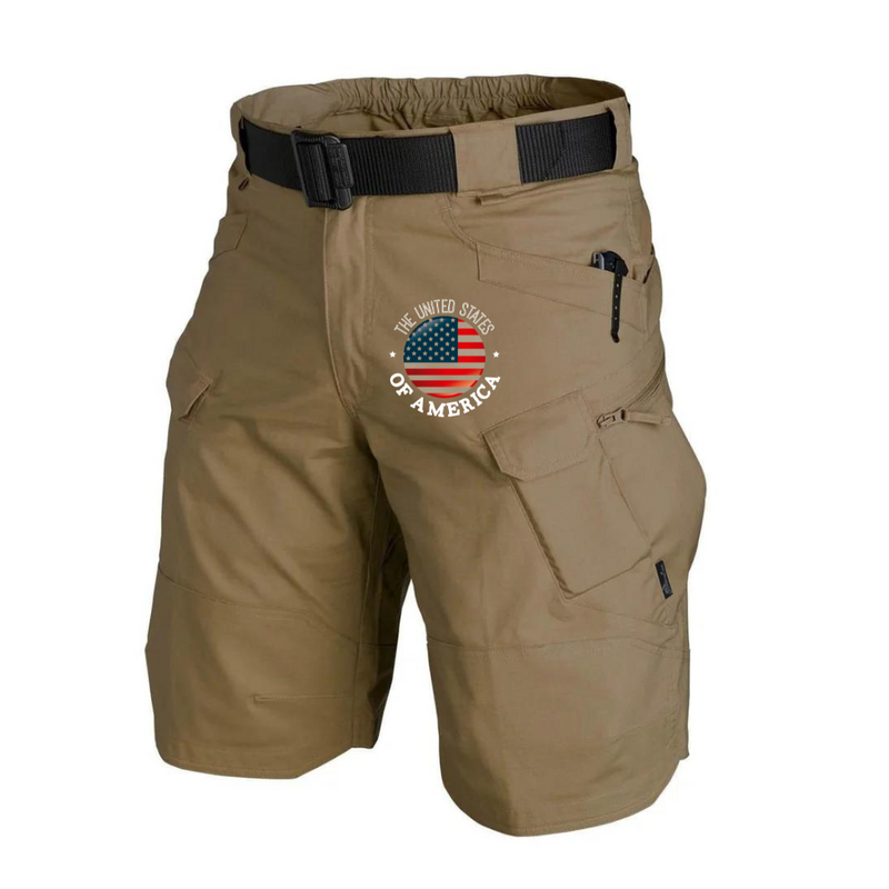 AMERICAN TACTICAL MULTI POCKETS 11'' INSEAM PERFORMANCE CARGO SHORTS WITH BUCKLE BELT