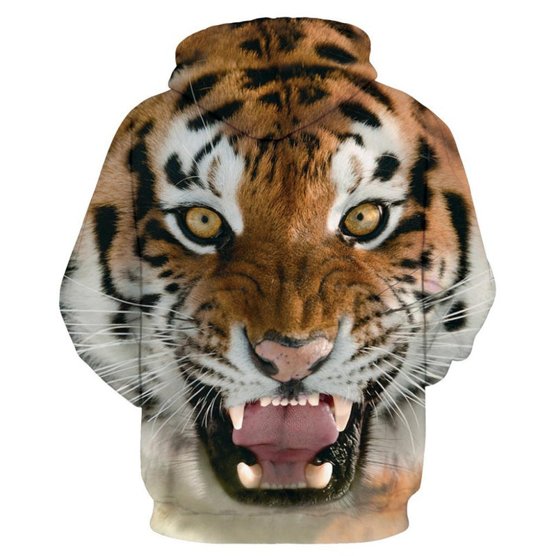 TIGER 3D DIGITAL HOODIE BASEBALL JACKET