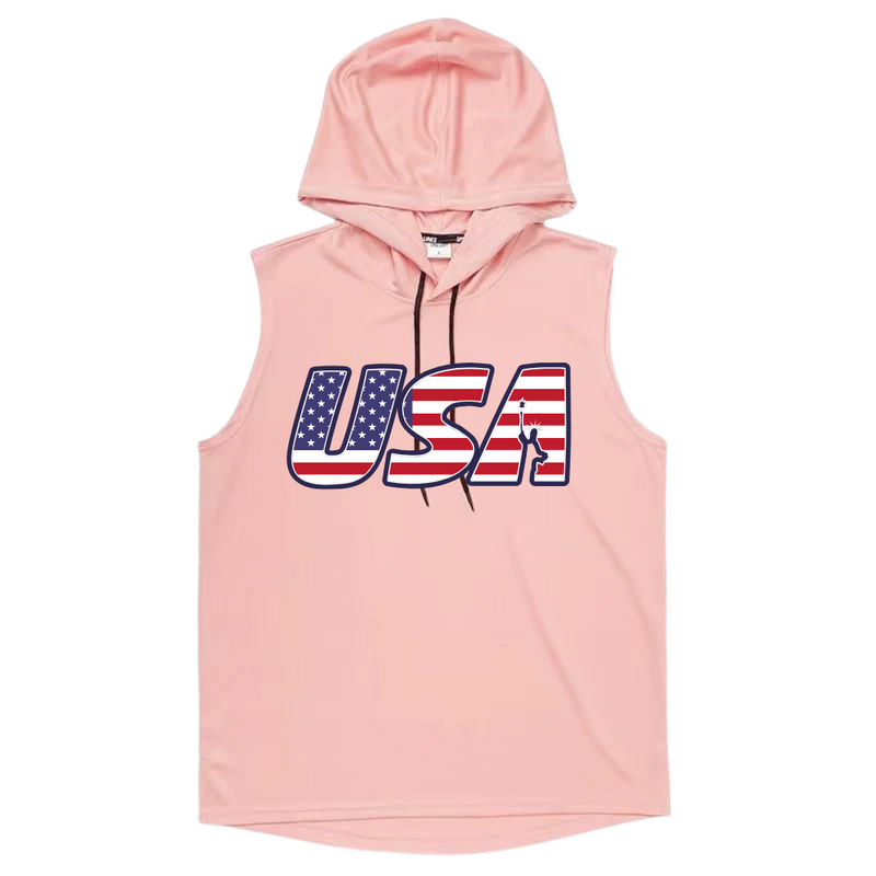 USA SOLID COLOR SLEEVELESS TOP WITH A PULLOVER TANK TOP