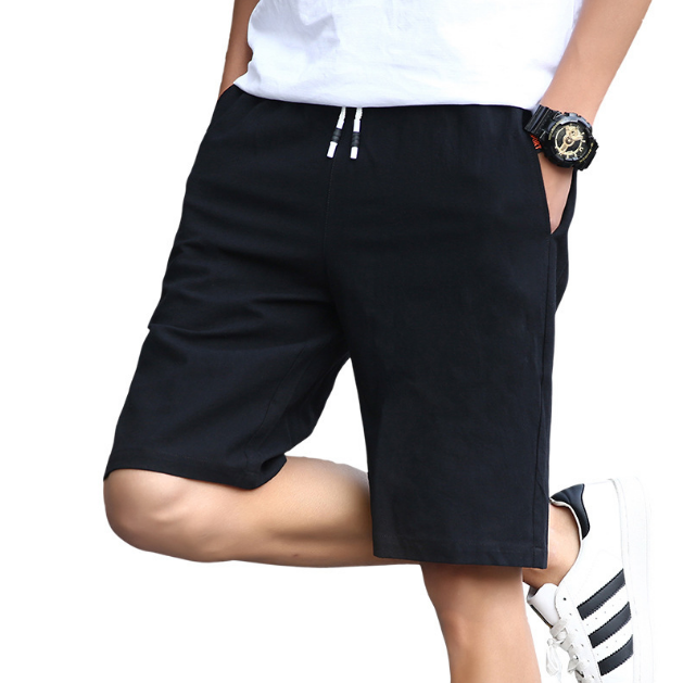 Large Size Cotton Linen Comfortable Breathable Casual Shorts Men's Cropped Pants Pants Cotton Loose Pants