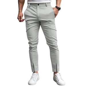 Men's Solid Color Casual Suit Pants