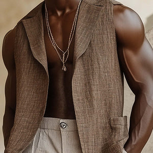 Men's Spring Fashion Simple Solid Color Casual Tank Top