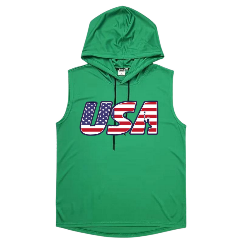 USA SOLID COLOR SLEEVELESS TOP WITH A PULLOVER TANK TOP