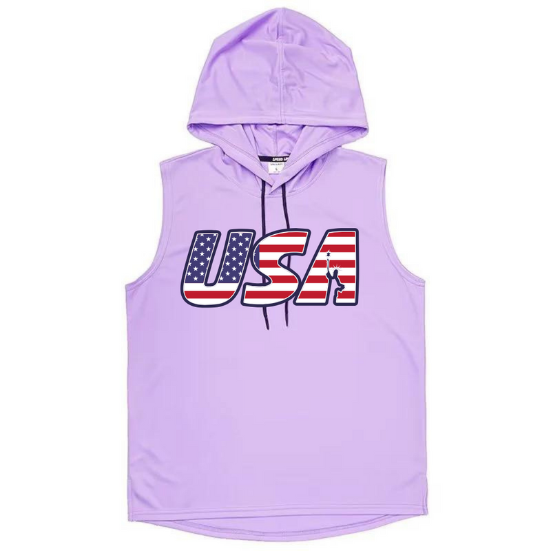 USA SOLID COLOR SLEEVELESS TOP WITH A PULLOVER TANK TOP