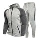 Herren-Set mit Kapuzenpullover in Kontrastfarbe und Freizeithose