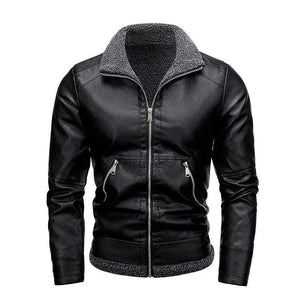 Men's Fur All-in-one Plus Velvet Thickened Leather Jacket