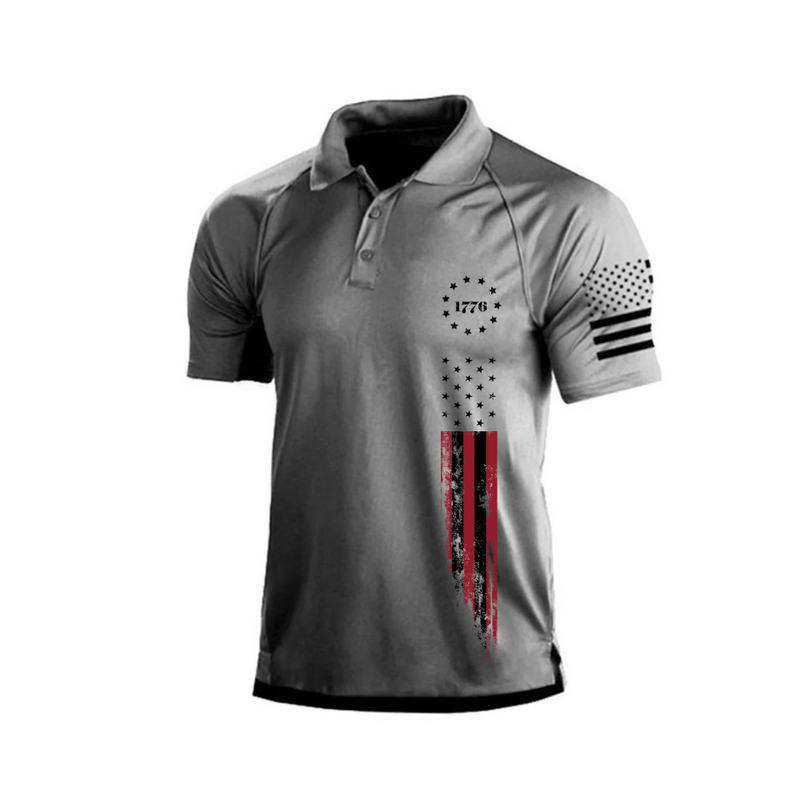 1776  RAGLAN GRAPHIC POLO SHIRT