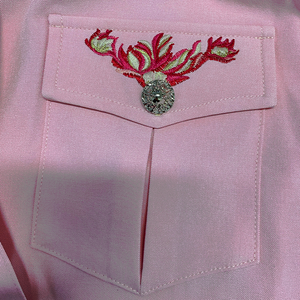 Men's American Retro Western Style Embroidered Long Sleeve Shirt