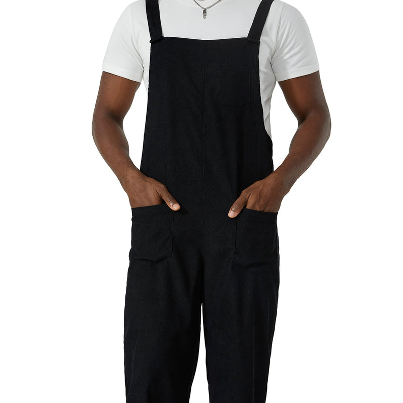 Corduroy Bib Cargo Overalls- Men's