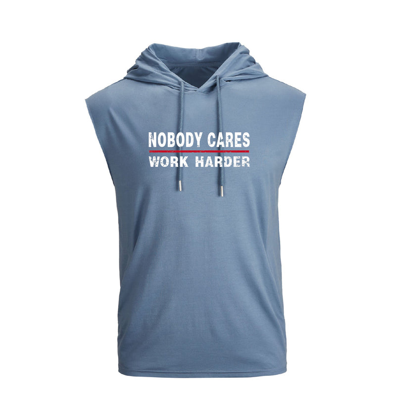 NOBODY PRINT QUICK DRY HOODED TANK