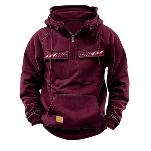 USA FLAGGE VINTAGE EINFARBIGER HOODIE