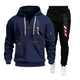 USA FLAG CASUAL SPORTS MULTI ZIPPER ARM POCKET MEN'S SWEATSHIRT HOODIE OUTFIT