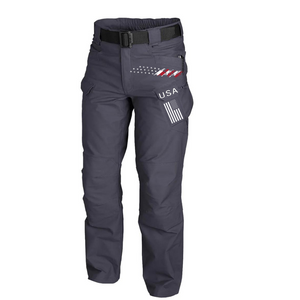 Tragbare, schnelltrocknende Cargohose mit USA-Flaggen-Grafik für draußen und mehrere Taschen