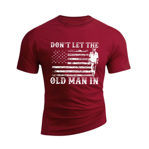 PURE COLOR T-Shirt mit Aufschrift „Don't Let The Old Man“ aus 100 % Baumwolle