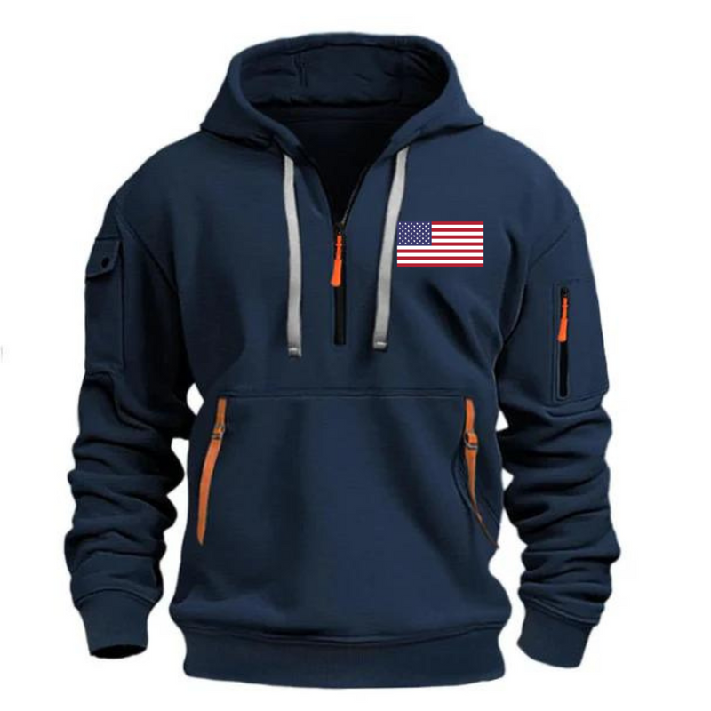 FLAG  ARM POCKET ZIPPER HOODIE