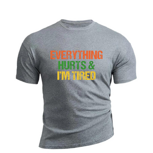 T-Shirt aus Baumwolle mit Aufdruck „I'M TIRED“