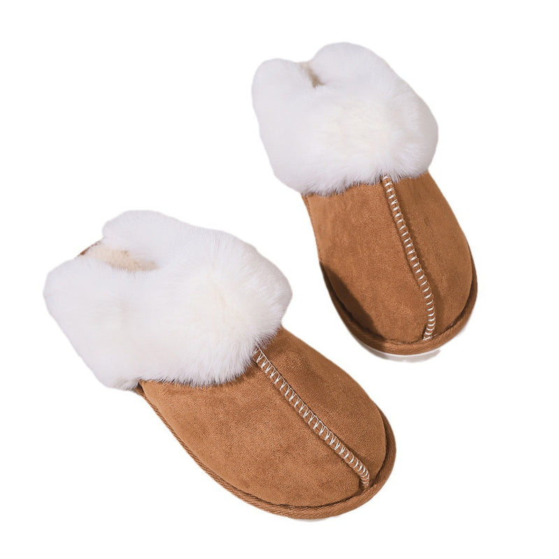 MEN&Women's Plush Warm Thick-soled Non-slip Thickened Cotton Slippers Loafers