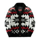 Herren-Strickjacke mit einreihigem Vintage-Weihnachts-Jacquard-Revers