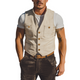 Herren-Weste aus Wildleder im Retro-Western-Stil mit mehreren Taschen, Frühlingsmode