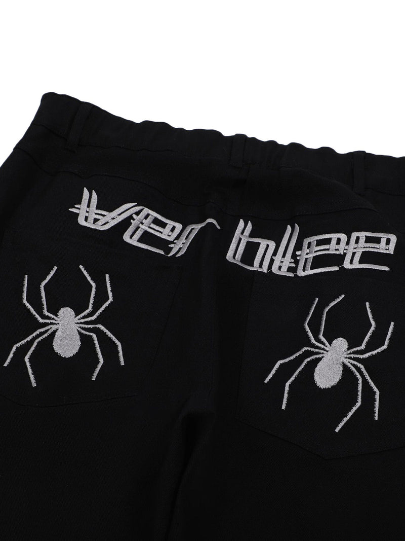 Street Spider Printed Zipper Casual Pants