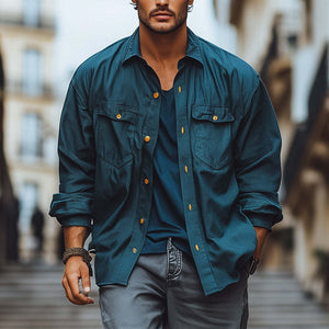 Men's Spring Fashion Long Sleeve Shirt