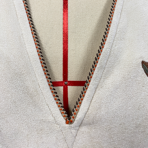 Men's American Western Cowboy Style Suede Embroidered Deep V Neck Tank Top