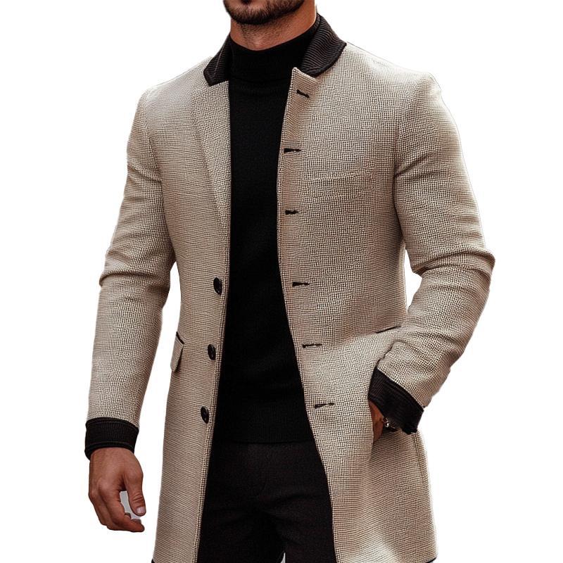 Men's Colorblock Mid-length Suit Jacket