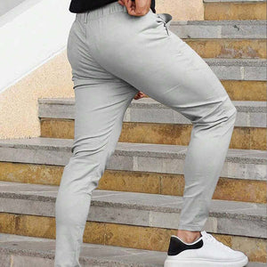 Men's Solid Color Casual Suit Pants