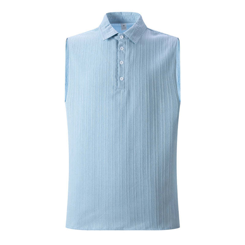 Einfarbige Pullover-Tanktops mit Revers für Herren
