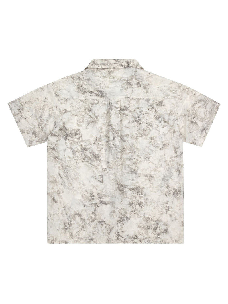 Retro Splattered Pattern Short-sleeved Shirt