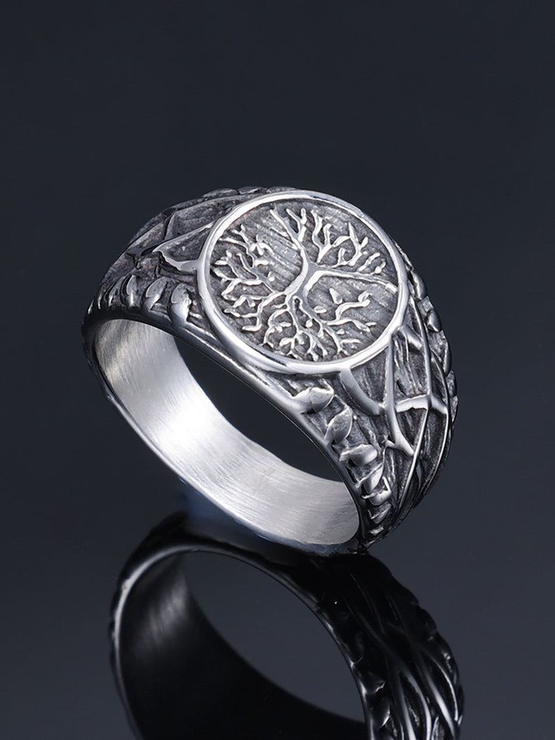 Tree Of Life Vine Stainless Steel Ring