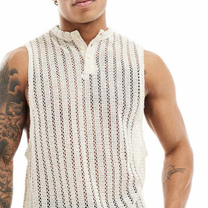 Men's Beach Knit Pullover Sleeveless Tank Top