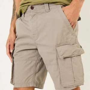 Lässige, bequeme Cargo-Shorts für Herren aus gewaschener Baumwolle mit mehreren Taschen