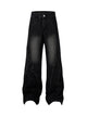 High Street Hip-hop Washed Fur Jeans