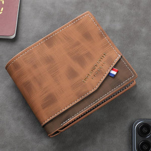 Herren-Lederbrieftasche mit Reißverschluss und mehreren Kartenfächern