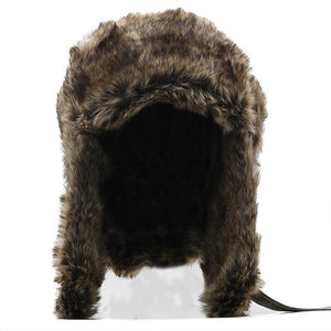 Men's Thick Warm Ear Protection Leather Hat