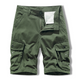 Men's Summer All-Match Casual Pants Cropped Pants Multi-Pocket Cargo Shorts