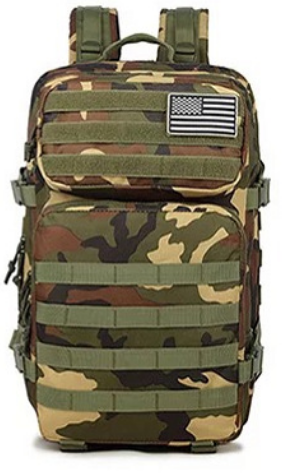 USA flag printing Outdoor 3P multi-functional 45L large-capacity tactical backpack camouflage field waterproof sports mountaineering backpack