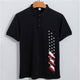 USA FLAG Men's Outdoor SUN Protection QUICK DRY POLO (UPF40+)