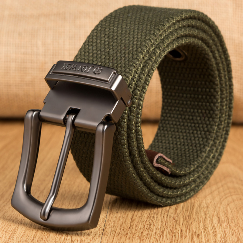 Men's Extended Outdoor Pin Buckle Padded Canvas Belt