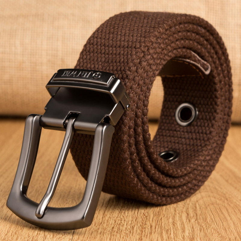 Men's Extended Outdoor Pin Buckle Padded Canvas Belt