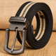 Men's Extended Outdoor Pin Buckle Padded Canvas Belt