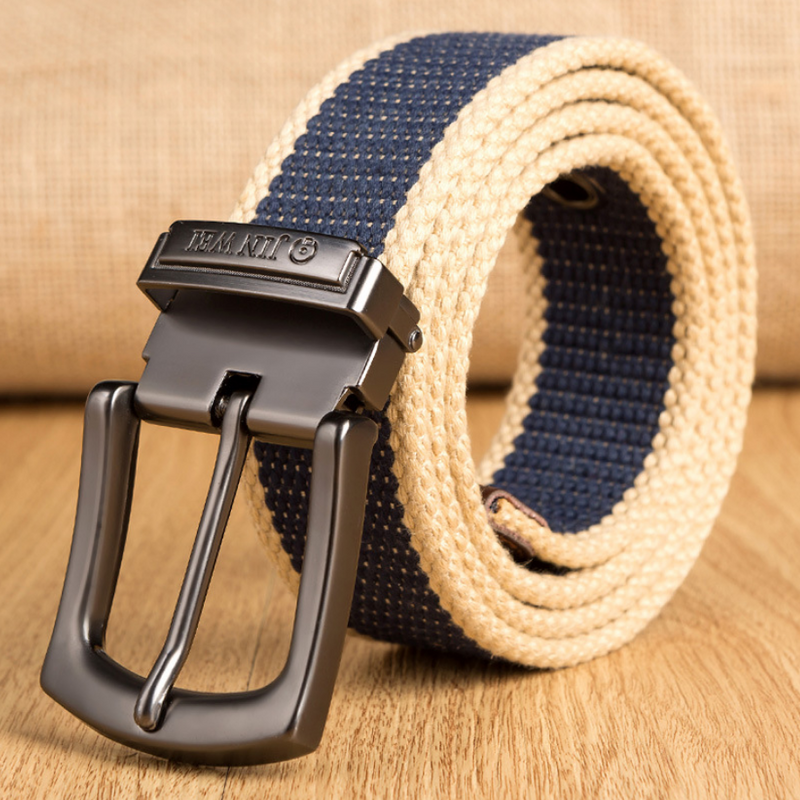 Men's Extended Outdoor Pin Buckle Padded Canvas Belt