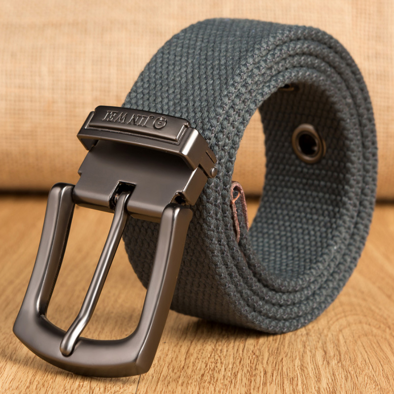 Men's Extended Outdoor Pin Buckle Padded Canvas Belt