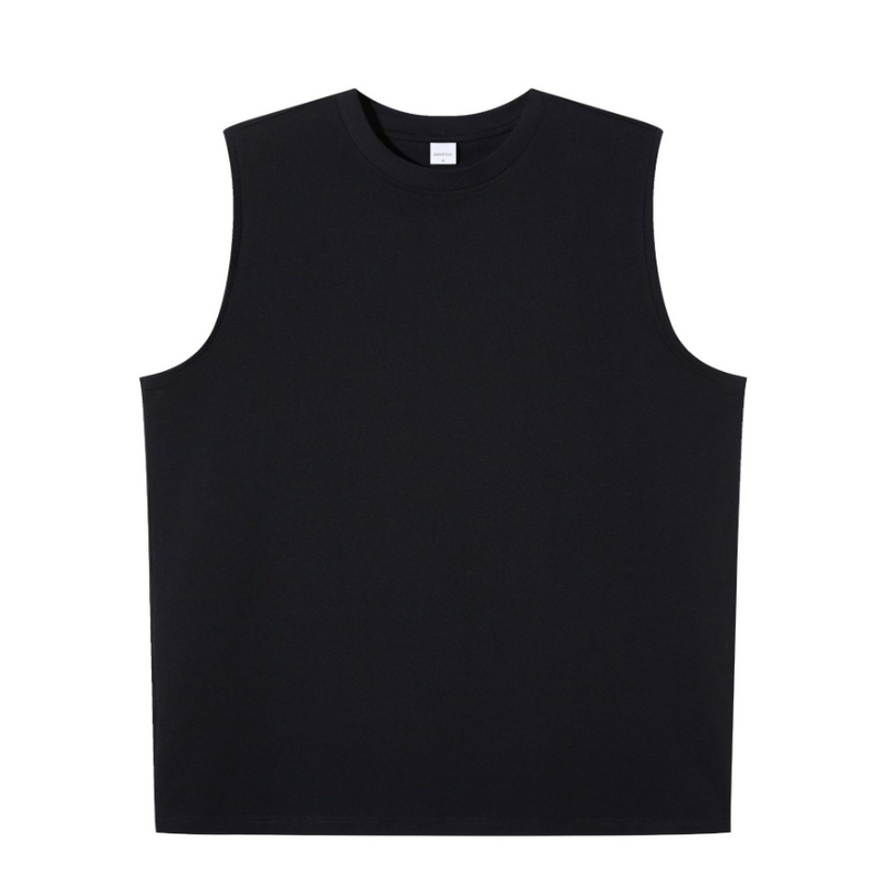 Men's pure cotton round neck vest