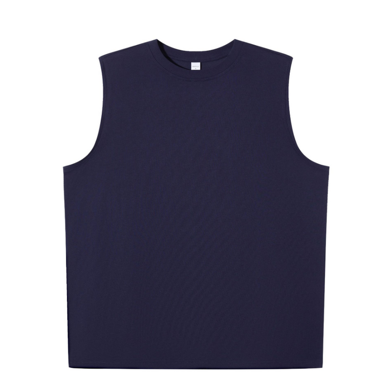 Men's pure cotton round neck vest