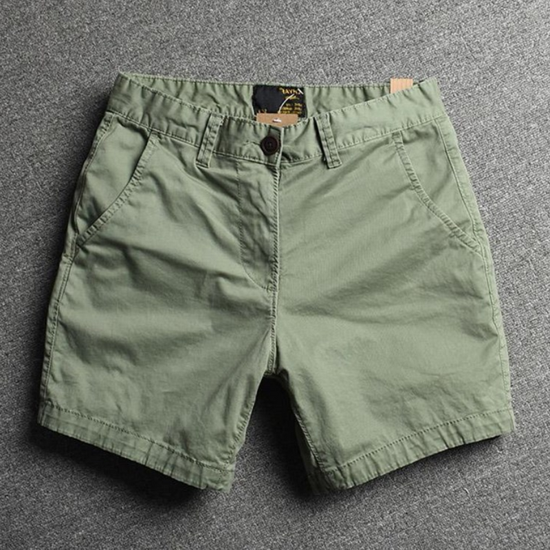 Men's Casual Cotton Solid Color Three-Point Shorts