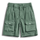 Men's Solid Color Multi-Pocket Quarter Cargo Shorts